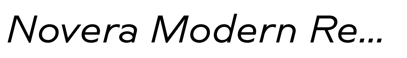 Novera Modern Regular Italic